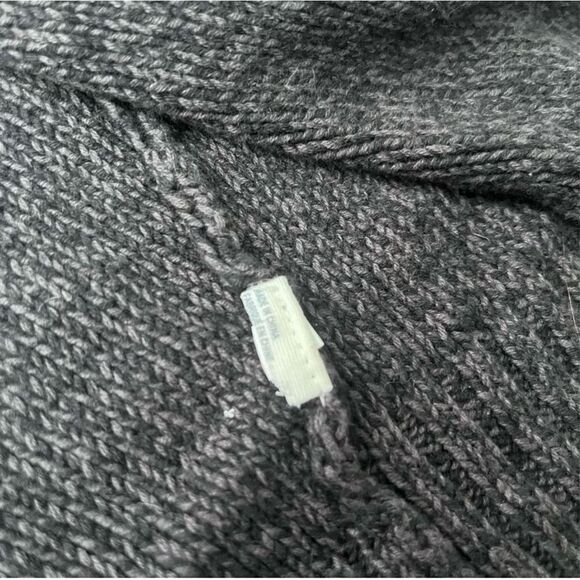 American Eagle Embellished Shoulder Zip Cardigan Sweater Sz S Women’s Grey - Picture 9 of 14